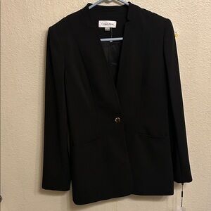 Calvin Klein Women Elegant Black Suit Jacket